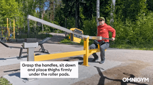 seated dip outdoor gym equipment